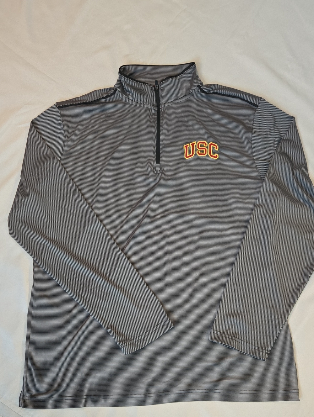 Colosseum Gray USC Quarter-Zip Performance Pullover